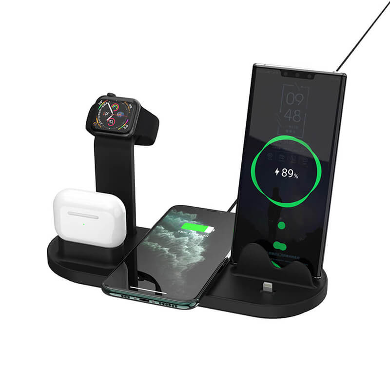 5 In 1 Wireless Charging Station (iPhone, Android telefon, Airpods és Apple Watch esetében)