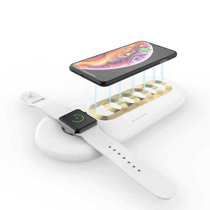 3 az 1-ben vezeték nélküli töltőállomás (iPhone, Airpod és Apple Watch készülékekhez)
